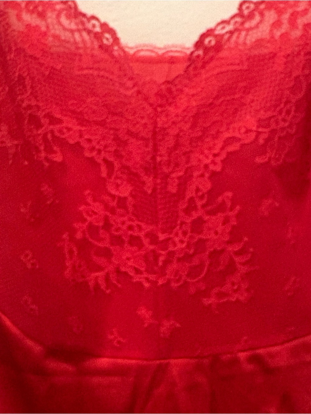 Vanity Fair Scarlet Lace-Trim Slip Chemise - Picture 10 of 11